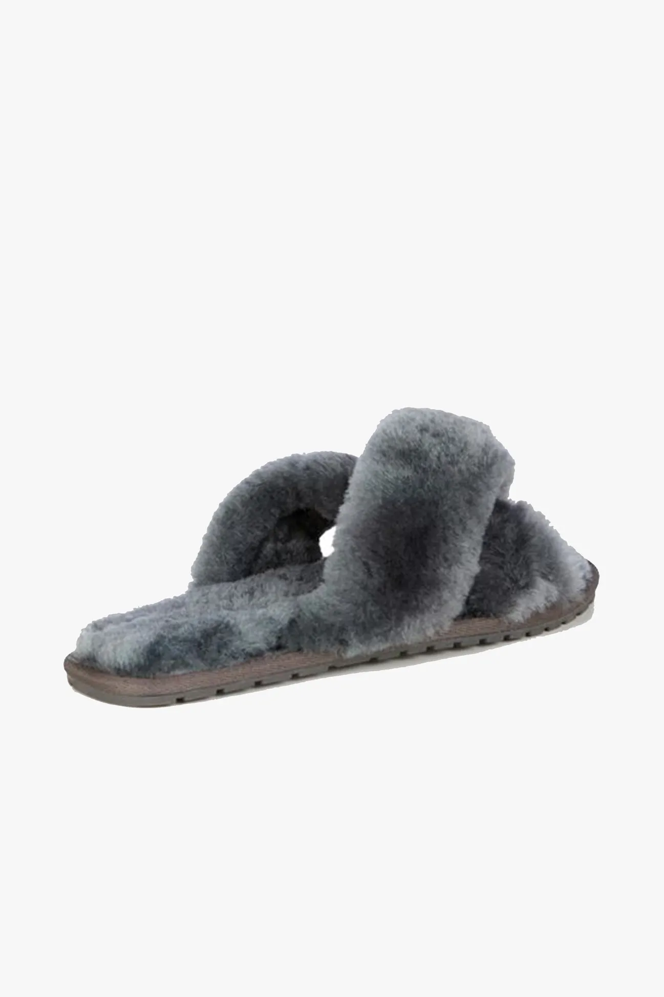 Emu Mayberry Charcoal Wool Crossover Slippers