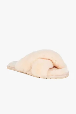 Emu Mayberry Natural Wool Crossover Slippers