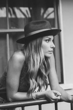 Brixton Messer Fedora Black Wool Felt Hat
