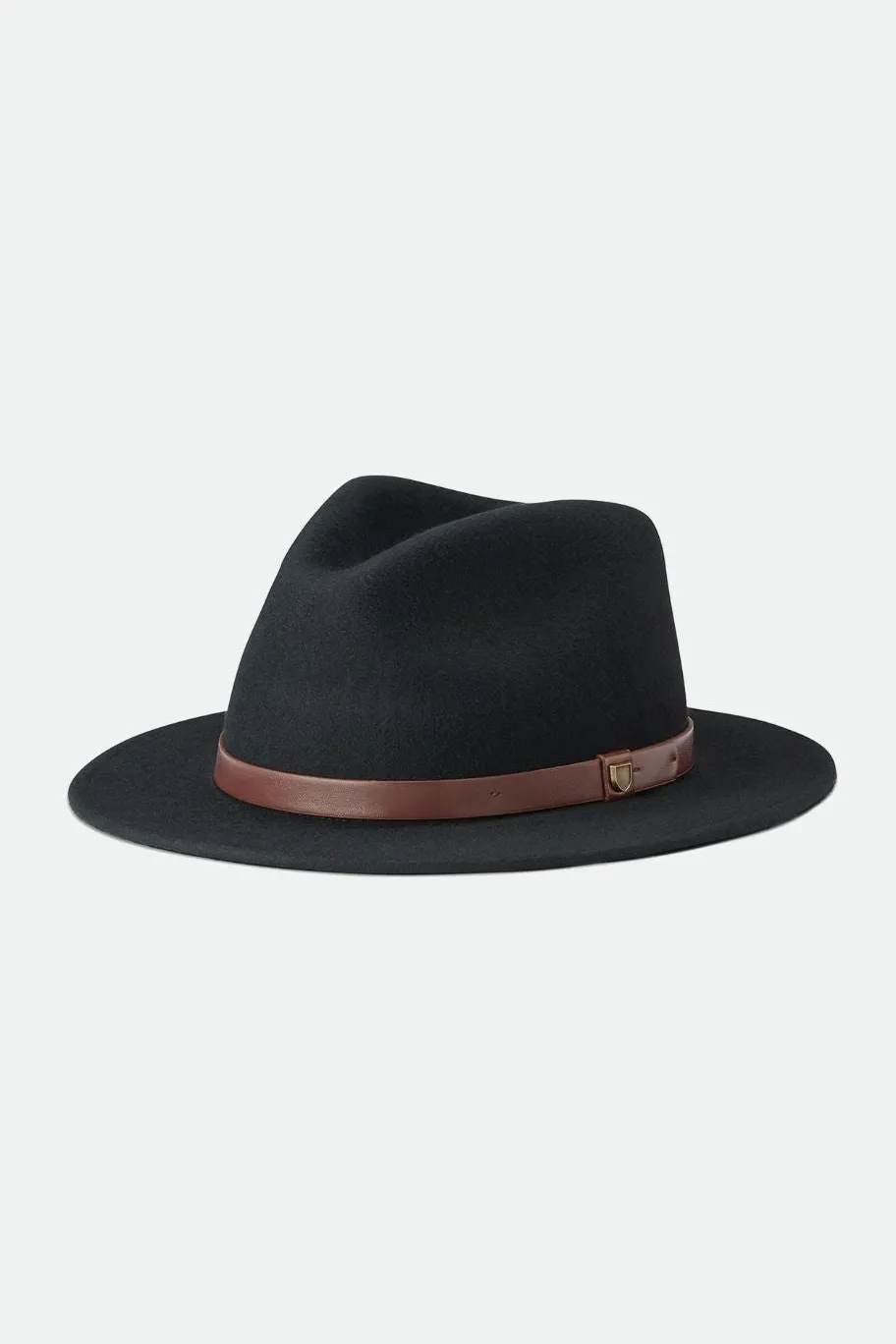 Brixton Messer Fedora Black Wool Felt Hat