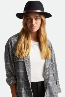Brixton Messer Fedora Black Wool Felt Hat