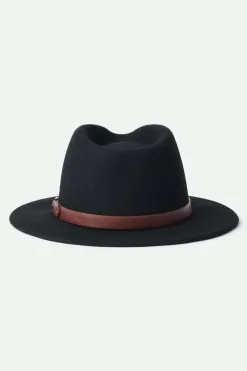 Brixton Messer Fedora Black Wool Felt Hat