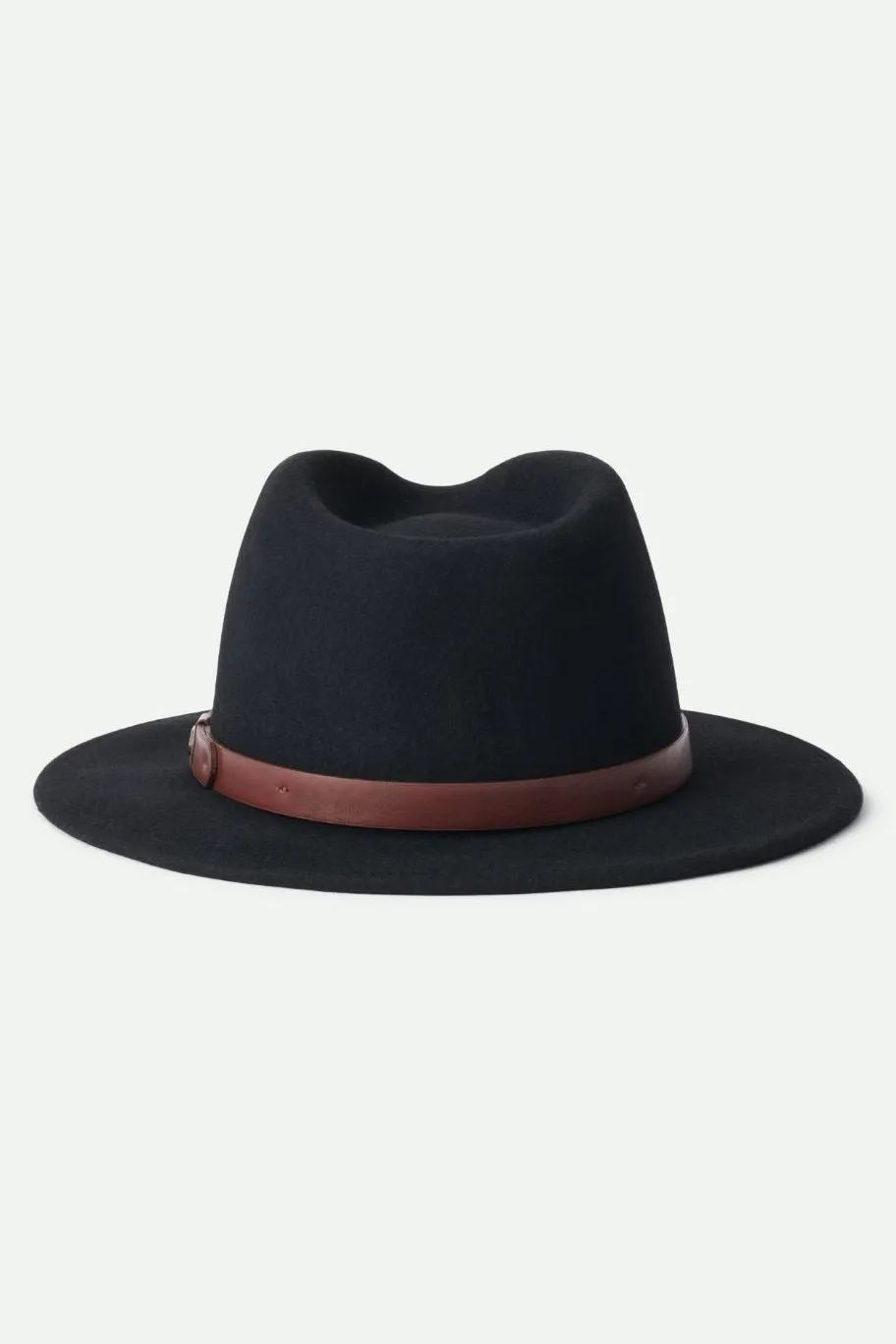 Brixton Messer Fedora Black Wool Felt Hat