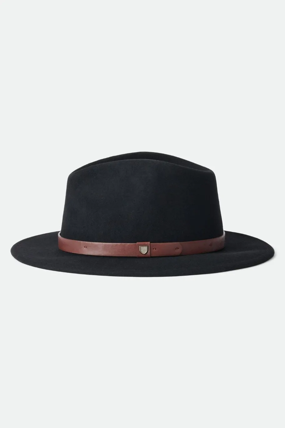 Brixton Messer Fedora Black Wool Felt Hat