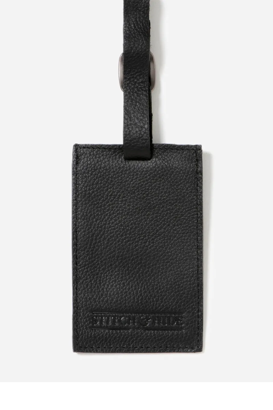 Stitch+Hide Miles Black Luggage Tag
