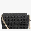 Saben Milla Black Fine Braid Mini Shoulder Bag