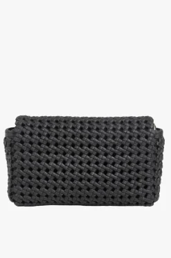 Saben Milla Black Fine Braid Mini Shoulder Bag