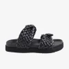 Walnut Mim Black Braided Slide