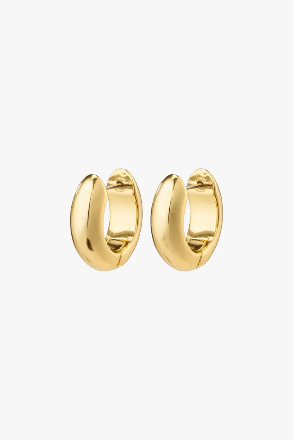 Pilgrim Mine Recycled Chunky Huggie Hoops Gold