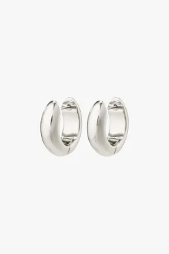 Pilgrim Mine Recycled Chunky Huggie Hoops Silver