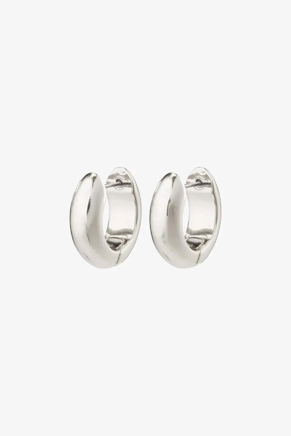 Pilgrim Mine Recycled Chunky Huggie Hoops Silver