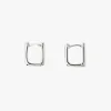 Brie Leon Mini Bloq Square Sterling Silver Earrings