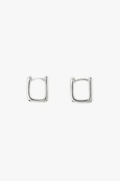 Brie Leon Mini Bloq Square Sterling Silver Earrings