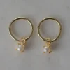 Sophie Mini Pearl Sleeper Earrings Gold