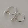 Sophie Mini Pearl Sleeper Earrings Silver