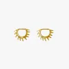 Brie Leon Mini Solida 18k Gold Plated Hoop Earrings