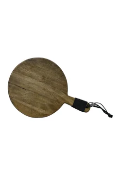 Maytime Mini Wood Round Grey Wash Cheeseboard w Handle