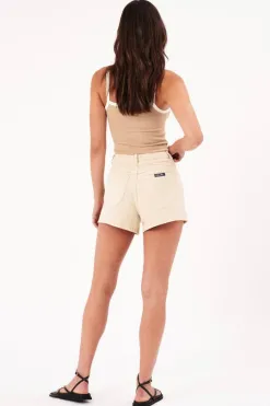 Rollas Mirage Ecru Lyocell Denim Short