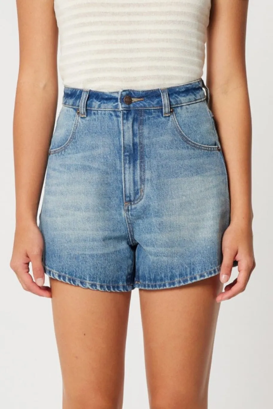 Rollas Mirage Misty Blue Denim Short