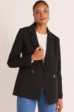 Stories be Told Mission Black Soft Crepe Blazer