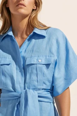 Zoe Kratzmann Moat Peacock Blue Shirt Dress