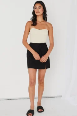 Georgia Mae Mode Ecru Bandeau Knit Top