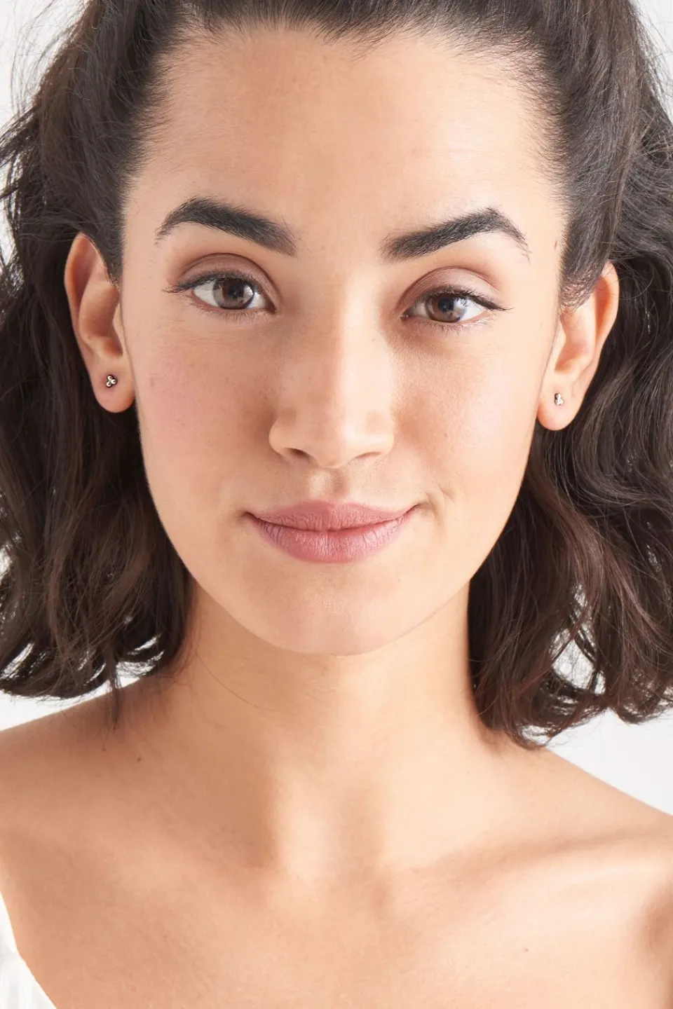 Ania Haie Modern Minimalism Small Silver Three Ball Stud Earrings