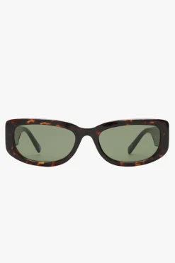 Le Specs Monopoly Tort Narrow Khaki Mono Lens Sunglasses