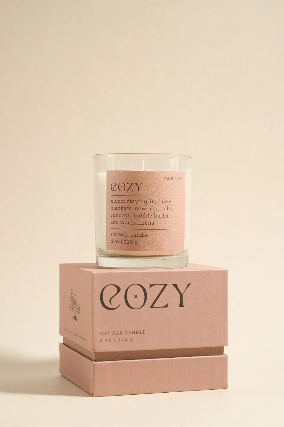 Paddywax Mood Cozy Cashmere + French Orris 226g Glass Candle