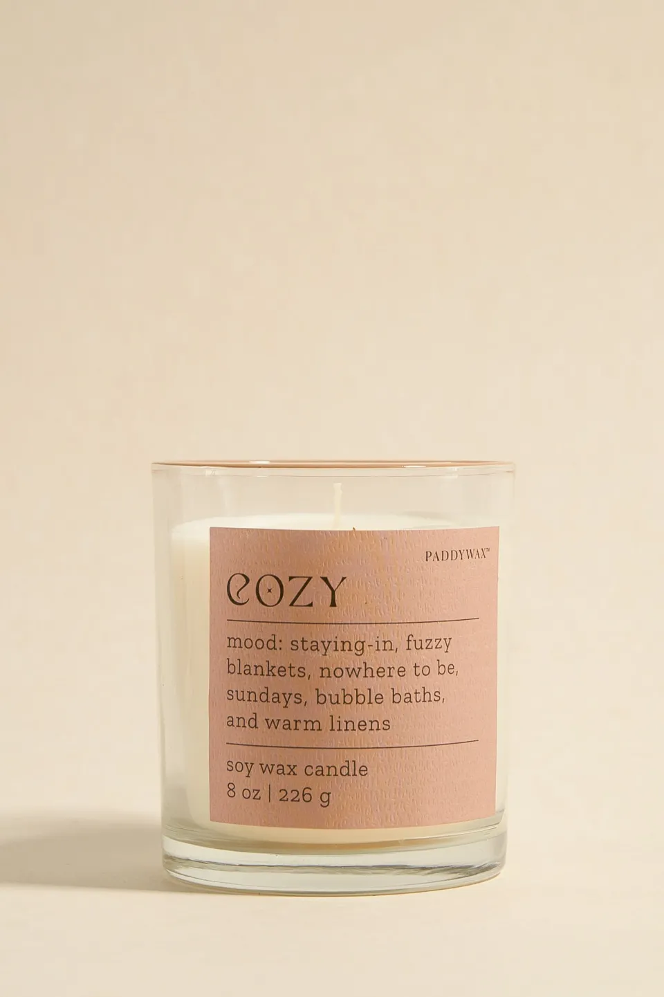 Paddywax Mood Cozy Cashmere + French Orris 226g Glass Candle