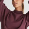 Ivy + Jack Motivation Raisin Cotton Fine Knit Boxy Jumper