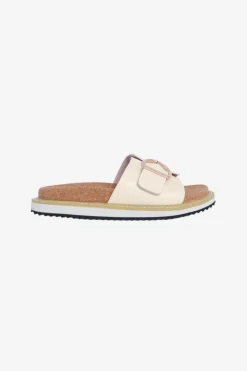 Nude Nellie Cream Buckle Slide