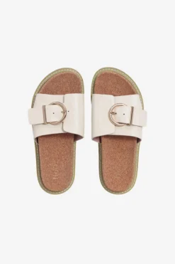 Nude Nellie Cream Buckle Slide