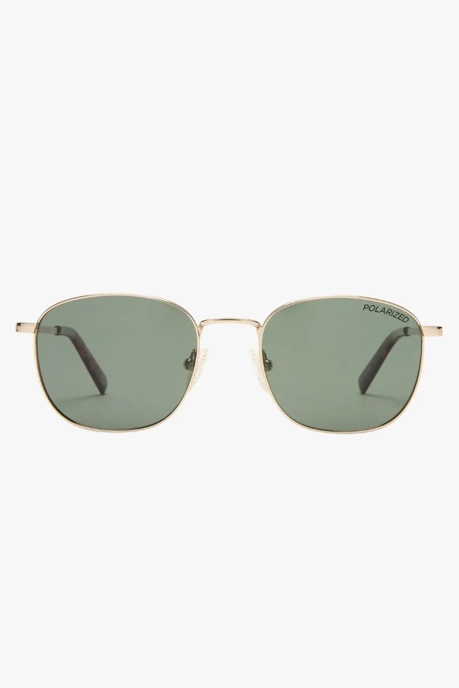 Le Specs Neptune Deux Gold Round Metal Sunglasses