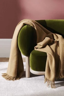Weave Nevis Throw 100% New Zealand Lambs Wool Camel