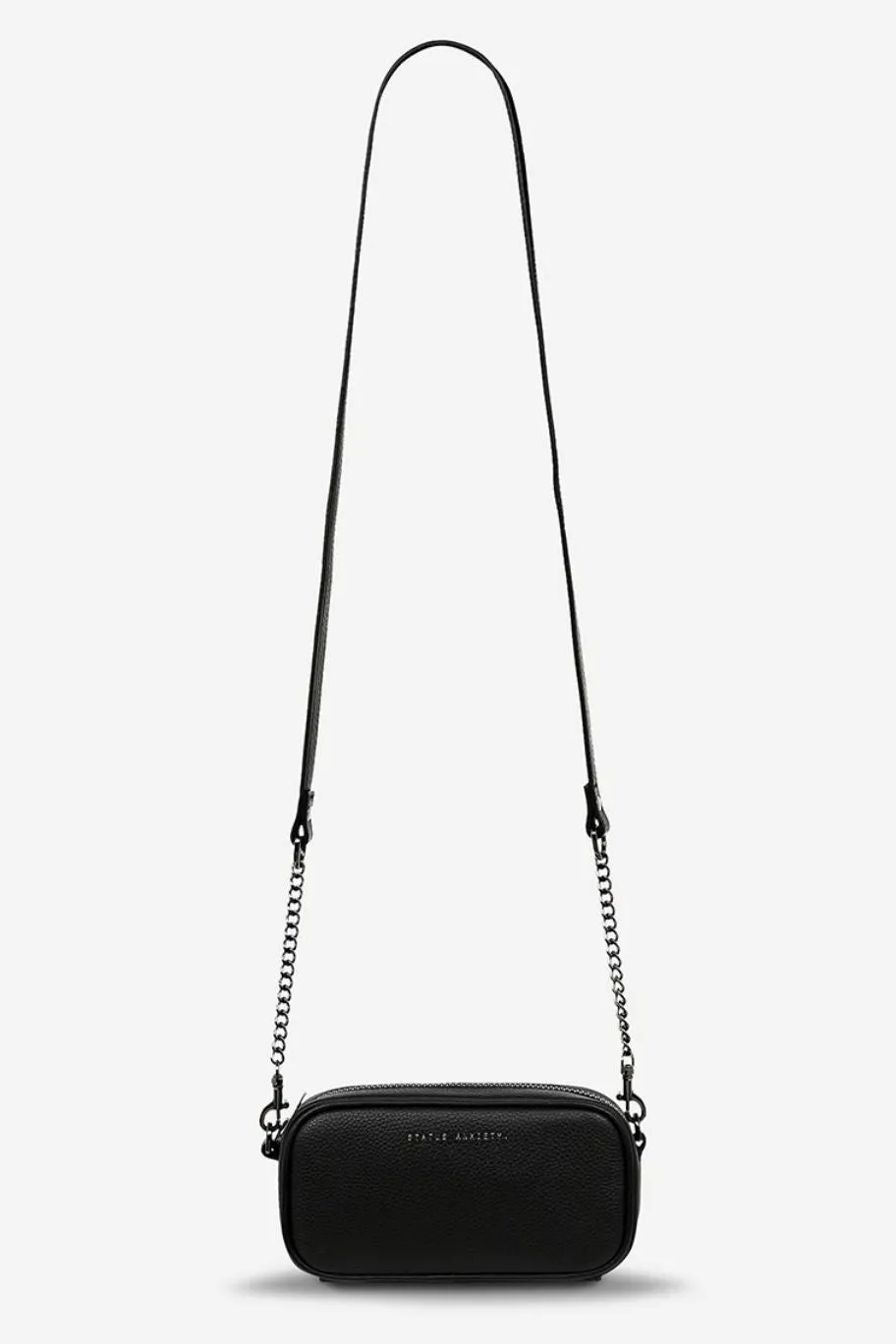 Status Anxiety New Normal Black Matt Mini Cross Body with Chain