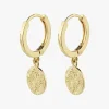 Pilgrim Nomad Coin Sleeper Earrings Gold