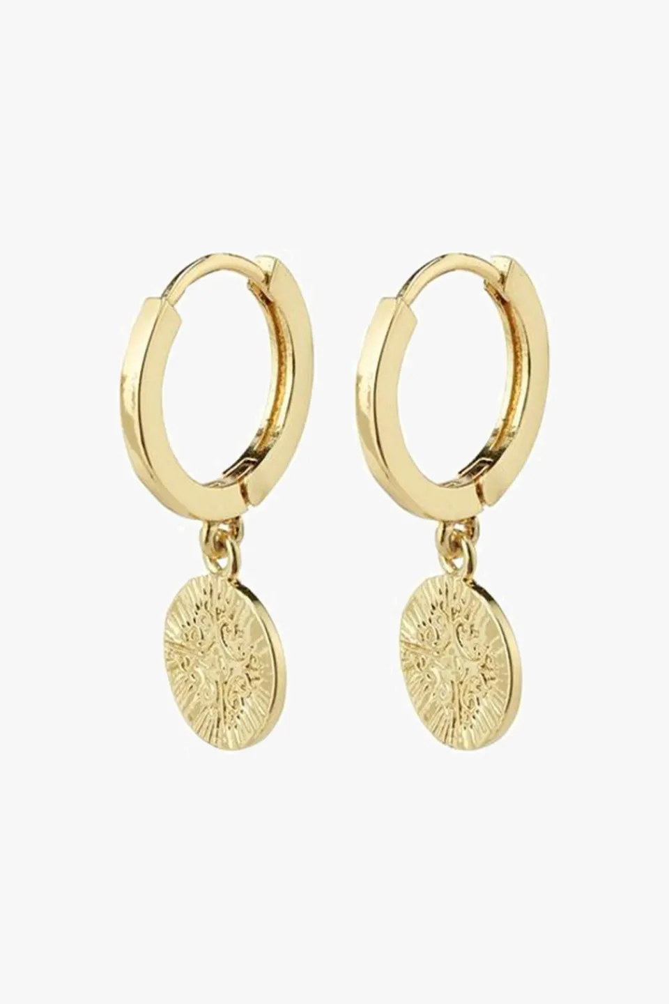 Pilgrim Nomad Coin Sleeper Earrings Gold