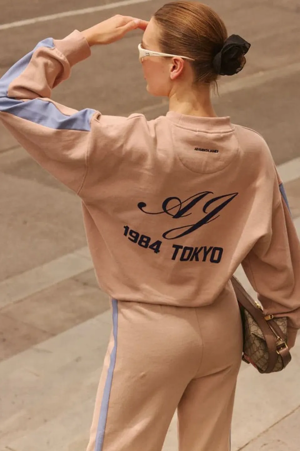 Araminta James 1984 Nougat Blue Stripe Sweatshirt