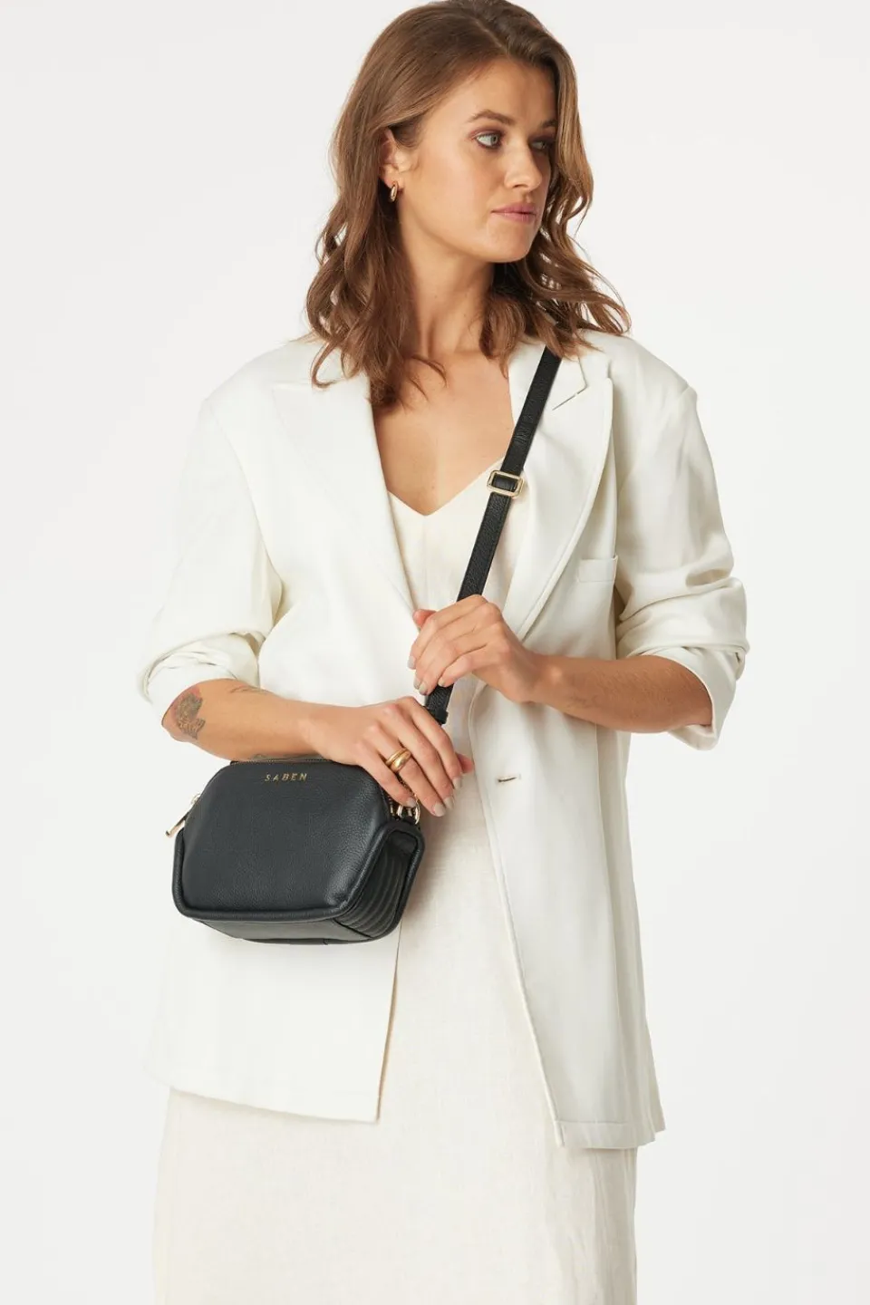 Saben Odile Black Rectangle Shoulder Bag