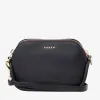Saben Odile Black Suede Side Crossbody Bag