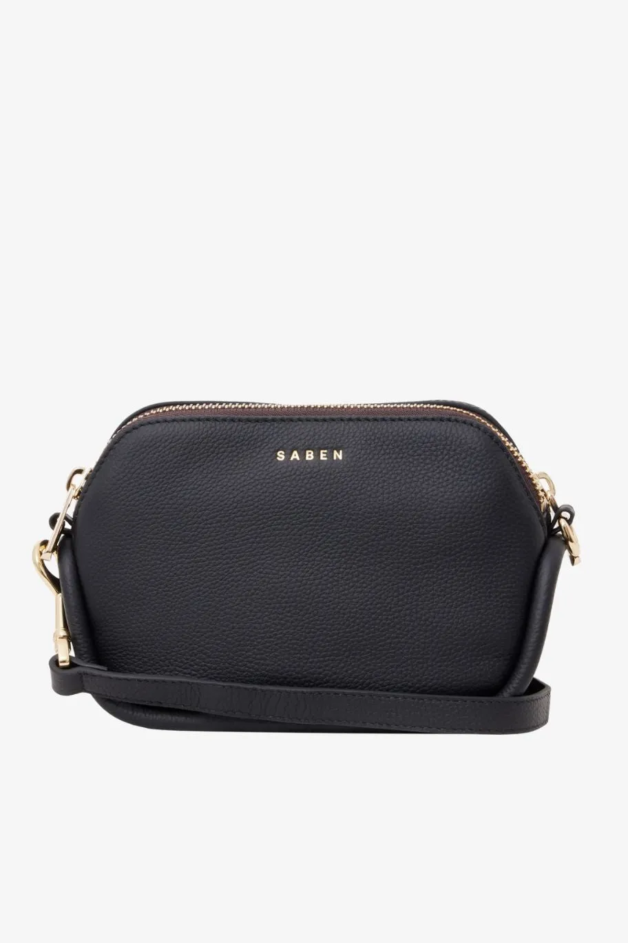 Saben Odile Black Suede Side Crossbody Bag