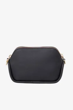 Saben Odile Black Suede Side Crossbody Bag