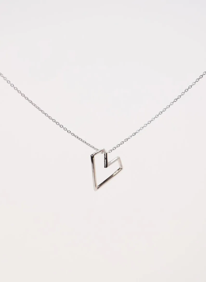 Federation Open Heart Necklace EOL Sterling Silver