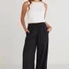 Stories be Told Opulent Luxury Black Pull On Wide Leg Pants