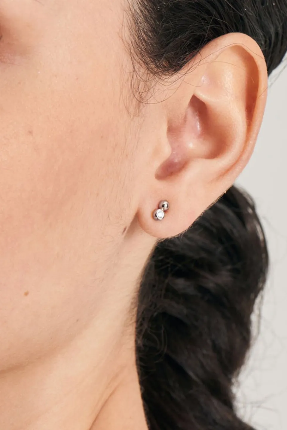 Ania Haie Orb Sparkle Silver EOL Stud Earrings