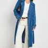 RE:UNION Label Origin Storm Blue Denim Trench Coat