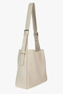 Peta + Jain Otto Beige Grain Hobo Bucket Bag