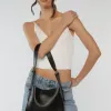 Peta + Jain Otto Black Grain Vegan Leather Slouch Bucket Bag