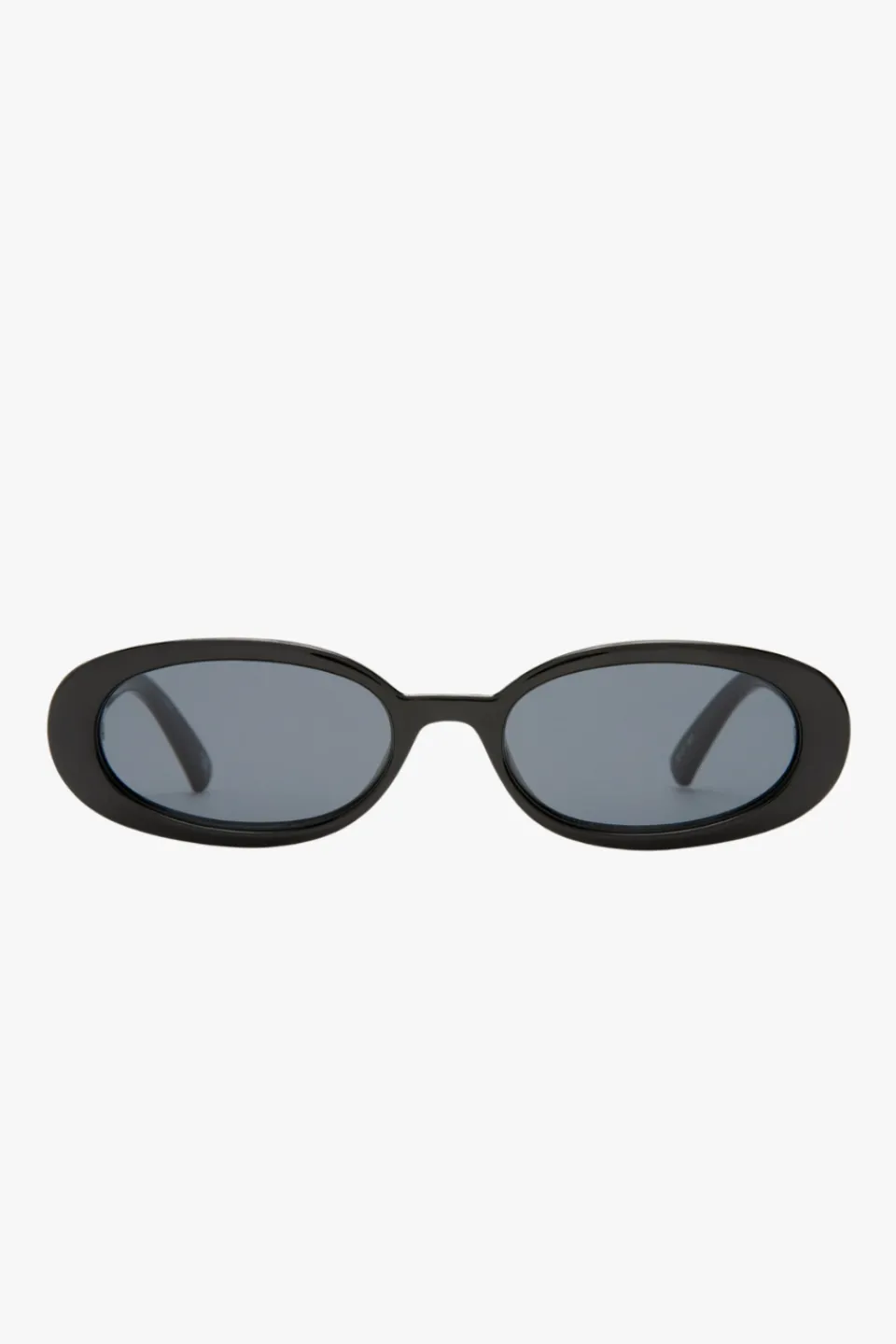 Le Specs Outta Love Oval Black Smoke Lens Sunglasses